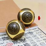 Bronze Round Six-Sided Stress Relief Cube Handheld Fitness Gift Lucky Turning Eight Ways Prosperity Custom Metal Craft Ornament