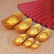 Solid Gold Yuanbao Decoration Wealth Attraction Living Room Decorations Moving House Celebration Treasure Basin Gift Snake Year