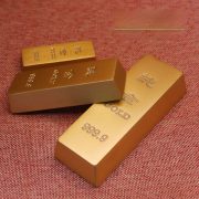 Solid Brass Fake Gold Brick Ornament Chinese Gold Moving Gift Solid Yellow Copper Plated Golden Sample Custom Metal Craft - Image 2