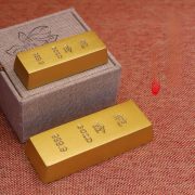 Solid Brass Fake Gold Brick Ornament Chinese Gold Moving Gift Solid Yellow Copper Plated Golden Sample Custom Metal Craft - Image 4