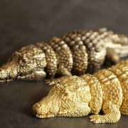 Retro Bronze Crocodile Desktop Ornaments Moveable Hand Office Tea Pet Decorations Bookshelf Crafts Metal Artwork - Image 4