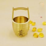 Bronze Bucket Of Gold Decorative Small Water Bucket Wealth Attraction Office Living Room Entrance Chinese Style Home Decoration