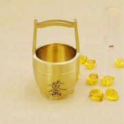 Bronze Bucket Of Gold Decorative Small Water Bucket Wealth Attraction Office Living Room Entrance Chinese Style Home Decoration