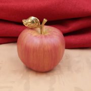 Bronze Fuji Apple Peaceful Ornaments for Living Room Study Entrance Company Decorative Metal Crafts Customizable Design