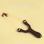 Real Wood Chicken Wing Slingshot Traditional Archery Toy Boys Plaything Red Lotus Pear Wood Craft Ornament Custom Made