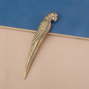 Antique Bronze Parrot Tea Knife Home Decoration Office Desktop Ornament Plaything Handheld Custom Metal Craft Pet