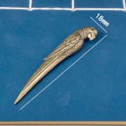 Antique Bronze Parrot Tea Knife Home Decoration Office Desktop Ornament Plaything Handheld Custom Metal Craft Pet - Image 2
