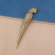Antique Bronze Parrot Tea Knife Home Decoration Office Desktop Ornament Plaything Handheld Custom Metal Craft Pet - Image 3