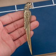 Antique Bronze Parrot Tea Knife Home Decoration Office Desktop Ornament Plaything Handheld Custom Metal Craft Pet - Image 4