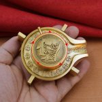 Bronze Finger-Turning Handpiece Rural Grinding Tabletop Decoration Creative Desktop Ornaments Lucky Stone Milling Plate