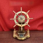 One Sails Smoothly Bronze Guiding Compass Boat Steering Wheel Decorative Ornaments Rotating Figurehead Nautical Home Crafts