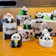 Original Creative Resin Wood Carving Style Panda Figurine Premium Desktop Decoration Unique Home Decor Items Custom Resin Craft