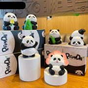 Original Creative Resin Wood Carving Style Panda Figurine Premium Desktop Decoration Unique Home Decor Items Custom Resin Craft - Image 4