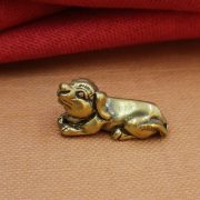Bronze Zodiac Dog Keychain Pendant Small Lucky Dog Hanging Decoration Chinese Year Of The Dog Dog Charm Amulet Metal Craft Ornament - Image 2