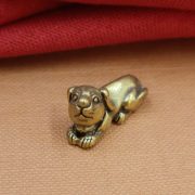 Bronze Zodiac Dog Keychain Pendant Small Lucky Dog Hanging Decoration Chinese Year Of The Dog Dog Charm Amulet Metal Craft Ornament - Image 3