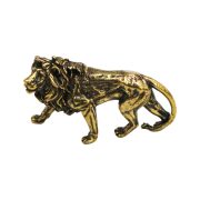 Solid Brass Lion Figurine Copper Male Lion Home Decoration Feng Shui Tabletop Tea Pet Brass Handcrafted Artwork - Image 5