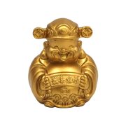 Bronze Wealth God Figurine Decorative Home Yellow Bronze Living Room Shop Car Display Gift Office Decoration Artwork - Image 5