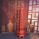Wenchang Pagoda Thirteen Layers Wenchang Pen Boy Study Room Nine Layers Cinnabar Crafts Desk Gold榜 Question Ornament Gift