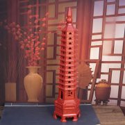 Wenchang Pagoda Thirteen Layers Wenchang Pen Boy Study Room Nine Layers Cinnabar Crafts Desk Gold榜 Question Ornament Gift