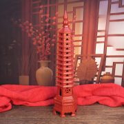 Wenchang Pagoda Thirteen Layers Wenchang Pen Boy Study Room Nine Layers Cinnabar Crafts Desk Gold榜 Question Ornament Gift - Image 2