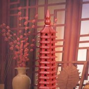 Wenchang Pagoda Thirteen Layers Wenchang Pen Boy Study Room Nine Layers Cinnabar Crafts Desk Gold榜 Question Ornament Gift - Image 3