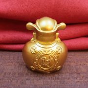 Solid Brass Smiling Face Wealth God Desktop Ornaments Sand Gold Yuanbao Wealth God Crafts Gifts Decorations Custom Metal Craft - Image 4