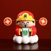 Fashionable Chinese New Year God of Wealth Figurine Desk Decoration Car Dashboard Ornament Trendy Custom Decor Wholesale
