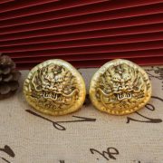 Solid Brass Walnut Ornaments Literary Playthings Dragon Pattern Health Ball Pair Creative Gifts Handcrafted Metal Crafts - Image 2