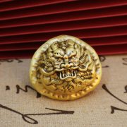 Solid Brass Walnut Ornaments Literary Playthings Dragon Pattern Health Ball Pair Creative Gifts Handcrafted Metal Crafts - Image 3