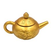 Sahh Gold Double Fish Handle Teapot Rotatable Horizontal Living Room Tea Pot Toy Gyro Custom Metal Craft Ornament - Image 5