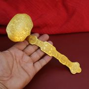 Bronze Lucky Dragon And Phoenix Ornament Handheld Item Five Fortunes Design Ideal Gift For Special Occasions Nine Dragons Pattern - Image 2