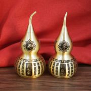 Bronze Lucky Wealth Happiness Health Metal Ornament for Office Living Room Decorative Metalwork Brass Gourd Decoration - Image 4