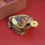 Bronze Three-Legged Golden Toad Hollow Desktop Decoration Office Living Room Creative Opening Gift Home Decorations Ornaments