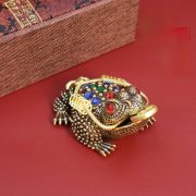 Bronze Three-Legged Golden Toad Hollow Desktop Decoration Office Living Room Creative Opening Gift Home Decorations Ornaments - Image 2