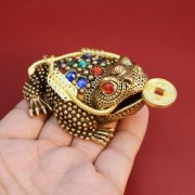 Bronze Three-Legged Golden Toad Hollow Desktop Decoration Office Living Room Creative Opening Gift Home Decorations Ornaments - Image 3