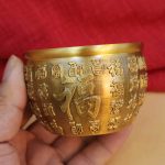 Bronze Grain Storage Jar Wealth Attraction Exquisite Carving Lucky Clouds Relief Special Treasure Gift Ornament Metal Craft