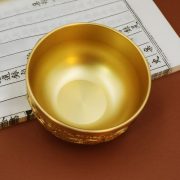 Bronze Bowl Bronze Phoenix Dragon Bowl Antique Style Chinese Living Room Bedroom Home Buddha Offering Shop Decoration Ornament - Image 3