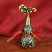 Bronze Good Luck Gourd Sculpture Wealth Attraction Home Decoration Fortune And Happiness Desktop Ornaments Five Emperor Coins - Image 2