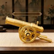 Bronze Cannon Miniature Creative Metal Model Large Size Italian Cannon Toy That Can Be Fired Custom Metal Craft Ornament