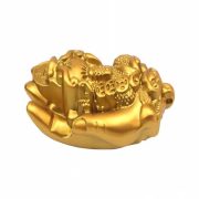 Bronze Handheld Wealth Attracting Phoebe Buddha Hand Pendant Solid Home Decor Ornaments Suitable For Players - Image 5