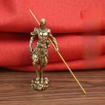 Bronze Monkey King Sun Wukong Desktop Decoration Home Office Artistic Crafts Tabletop Display Piece for Decorative Purposes