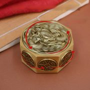 Lucky Copper Cube Ten Directions Bring Wealth Pressure Relief Brass Eight-Sided Turn Dragon Year Prosperity Decoration Ornaments - Image 3