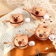 Creative Capybara Wooden Fish Stress Relief Decoration Office Desktop Decorations Emotionally Stable Props Gift - Image 2