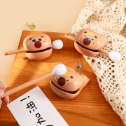 Creative Capybara Wooden Fish Stress Relief Decoration Office Desktop Decorations Emotionally Stable Props Gift - Image 3