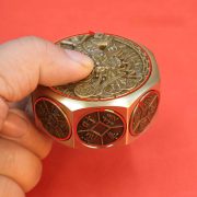 Lucky Bronze Dragon Year Cube Wealth Attracting Ornaments Portable Stress Relief Handle Piece Instant Win Money Cube Decorations - Image 4