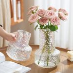 Luxurious Creative Minimalist Original Color Glass Flower Vase Transparent Fresh Lilies Nordic Popular Living Room Decoration
