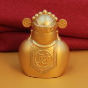 Metal Smiling God Of Wealth Car Desktop Ornaments Eight Directions Bring Wealth Display Gift Grandpa Firewood God - Image 2