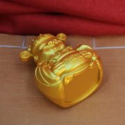 Metal Smiling God Of Wealth Car Desktop Ornaments Eight Directions Bring Wealth Display Gift Grandpa Firewood God - Image 4