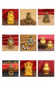Metal Smiling God Of Wealth Car Desktop Ornaments Eight Directions Bring Wealth Display Gift Grandpa Firewood God - Image 7