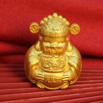 New Arrival Miniature Sand Gold Smiling God Of Wealth Shop Front Decorative Ornaments Opening Ceremony Display Pieces